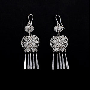Silver Earrings, Tradition drop Earrings