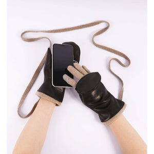 Real Leather with Cashmere Inner Gloves