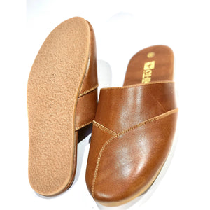 Leather Office and Home Slippers for Man