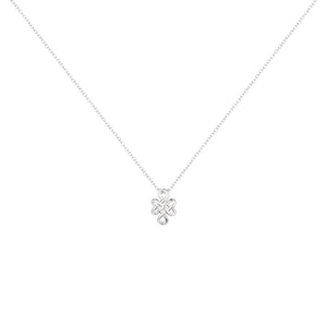 925 Sterling Silver White Gold Plated Necklace for Women and Girls