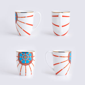 "Toonot" Porcelain Set of 4 Mugs