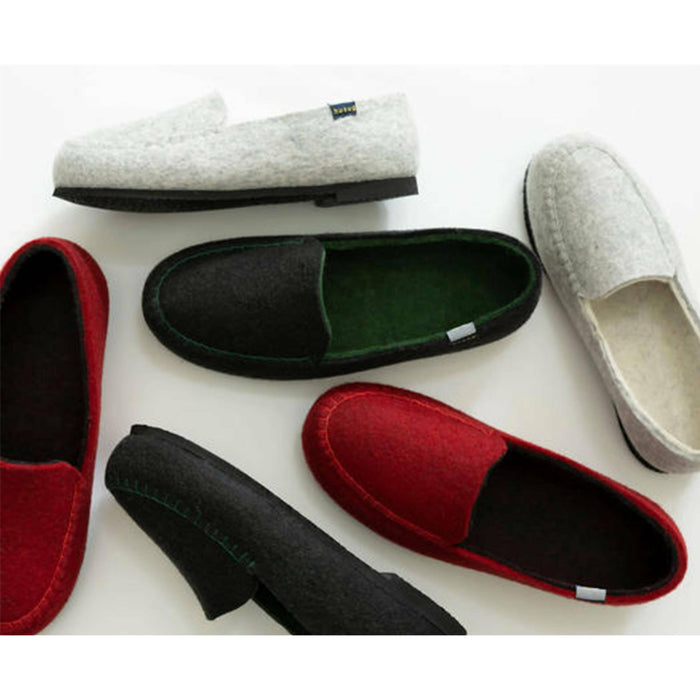 Husug Brand Unisex Woven Felt Shoes with Rubber Soles for Outdoor Wear
